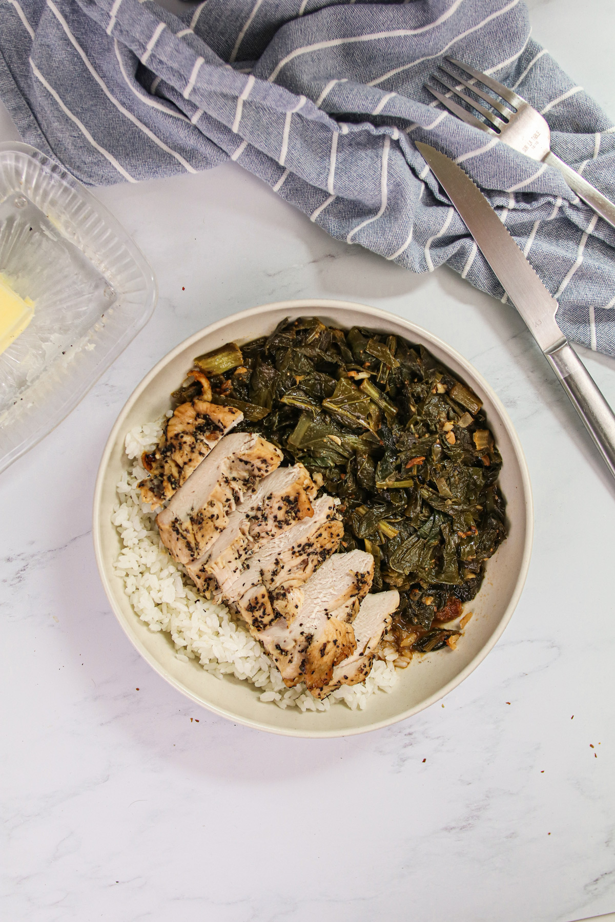 Miso butter braised turnip greens