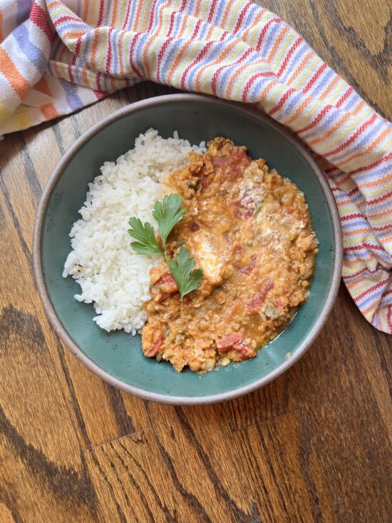 How to cook red lentils with ground turkey